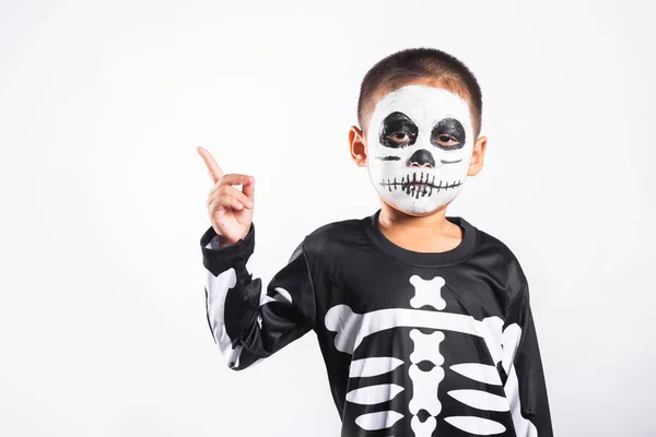 Halloween Kid Child Man Horror Face Painting Make Ghost Scary — Foto Stock