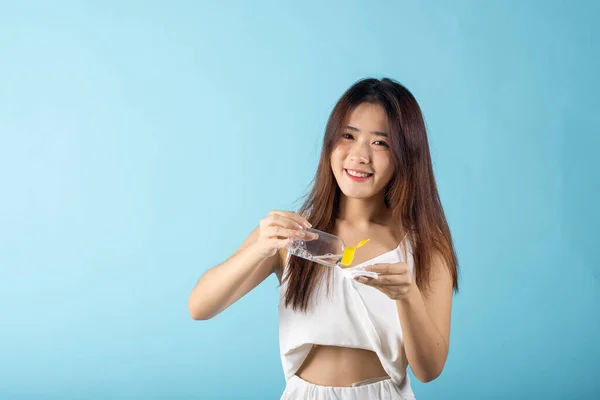 Facial Beauty Treatment Hygiene Skin Happy Asian Beautiful Young Woman — Stockfoto