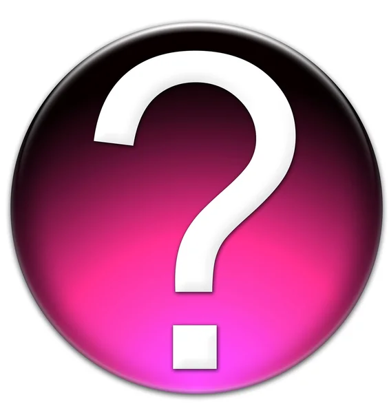 Question mark glass button — Stock Photo, Image