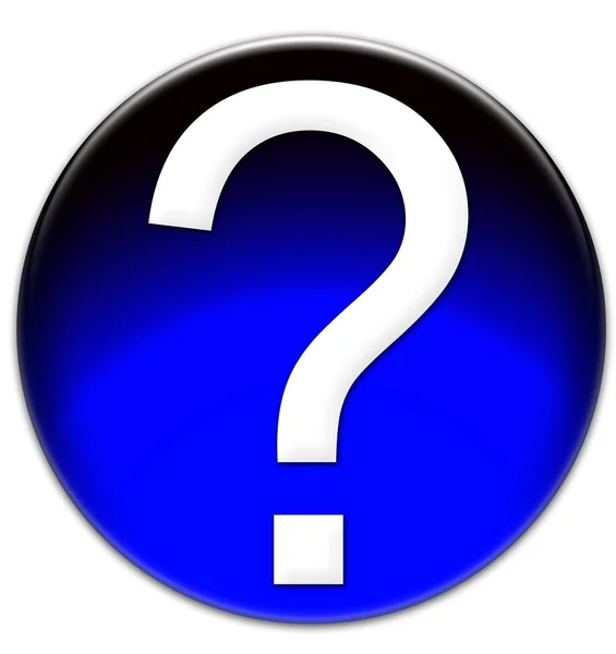 Question mark glass button — Stock Photo, Image