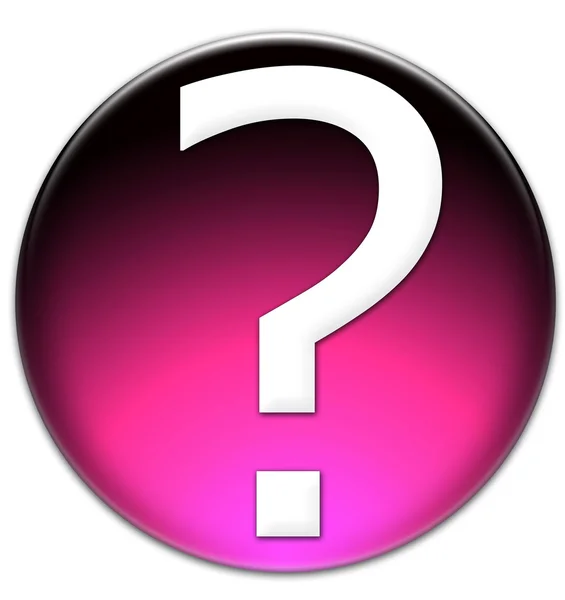 Question mark glass button — Stock Photo, Image