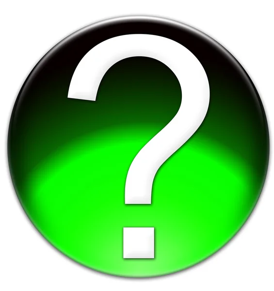 Question mark glass button — Stock Photo, Image