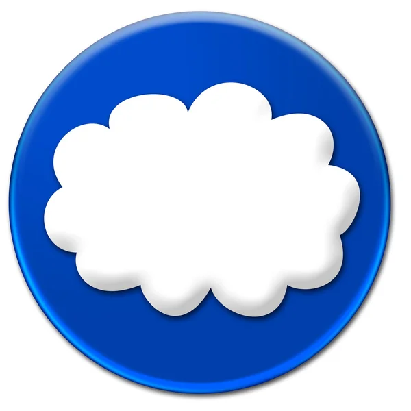 白い雲アイコン — ストック写真