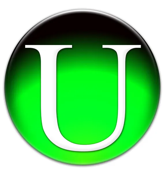 Значок буквы U — стоковое фото