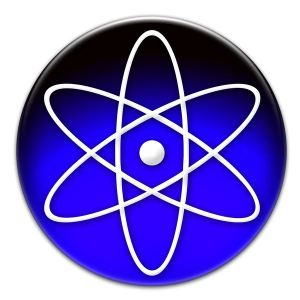 Atom symbol-knappen — Stockfoto