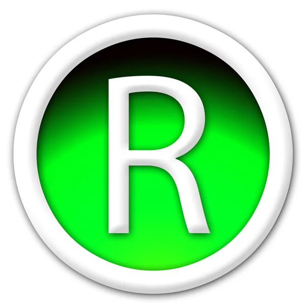 Registered mark icon — Stock Photo, Image