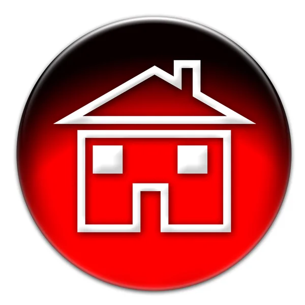 Ícone da casa vermelha — Fotografia de Stock