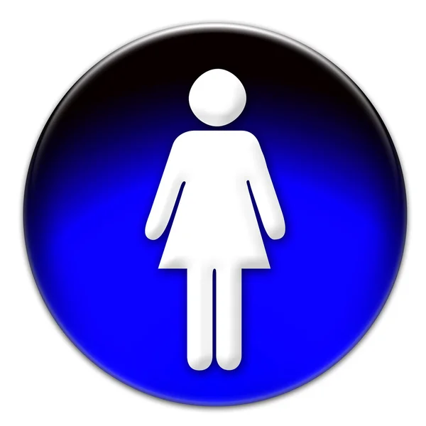 Woman icon button — Stock Photo, Image