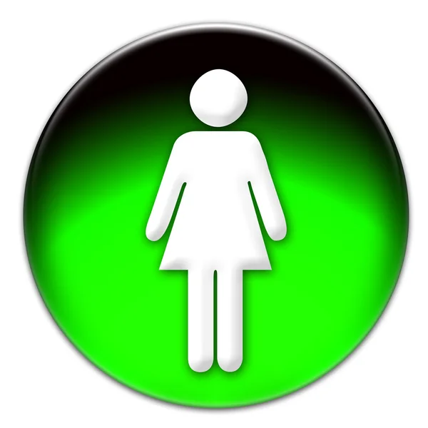 Woman icon button — Stock Photo, Image