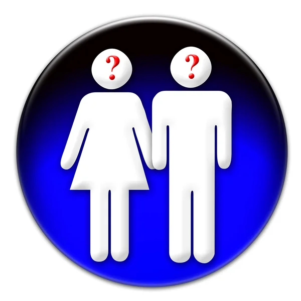 Man and woman icon — Stock Photo, Image