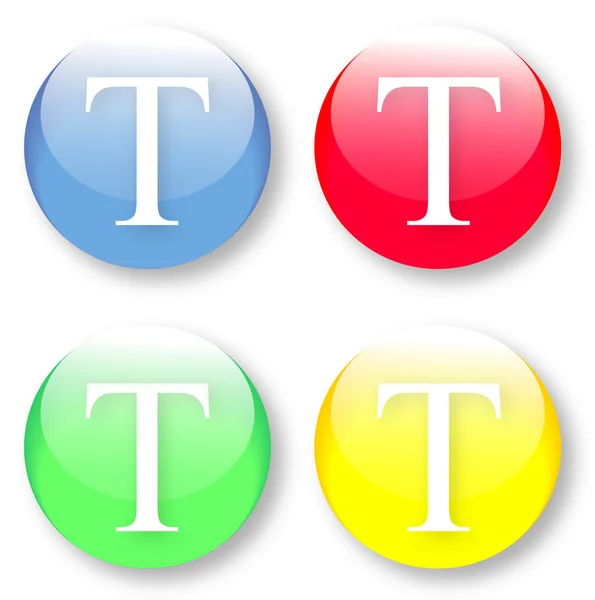 Γράμμα t εικονίδιο από την αγγλική αλφάβητο — Διανυσματικό Αρχείο