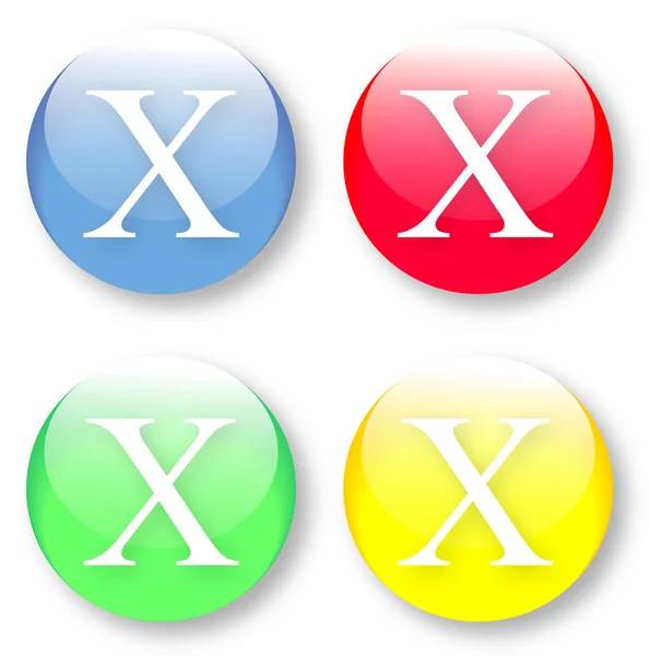 Letra X icono del alfabeto Inglés — Vector de stock