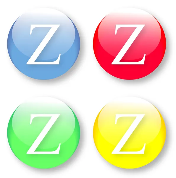Lettre Z icône de l'alphabet anglais — Image vectorielle
