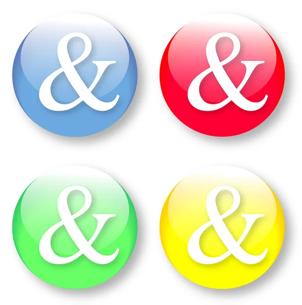 Ampersand or AND-symbol vector sign set — Stock Vector