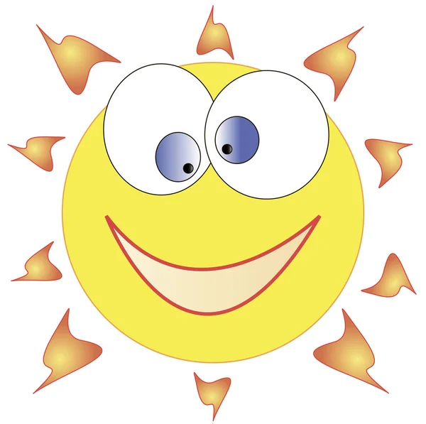 面白い太陽の図 — ストックベクタ