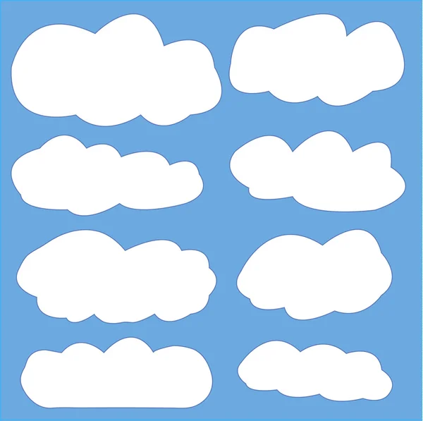 Nubes vectoriales ilustración — Archivo Imágenes Vectoriales
