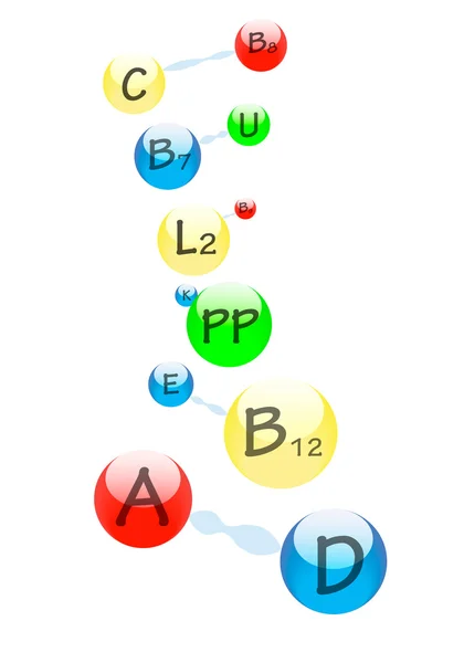 Witaminy wektor zestaw — Wektor stockowy