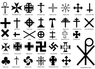 Crosses illustration set