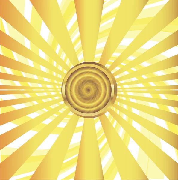 Slunce s paprsků vektorové ilustrace — Stockový vektor