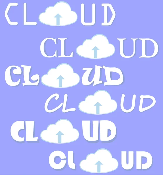 Ensemble de vecteurs Cloud Computing — Image vectorielle