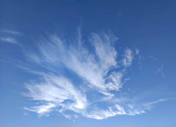 Nuvole Sullo Sfondo Blu Intenso Del Cielo Cielo Estivo Pulito — Foto Stock