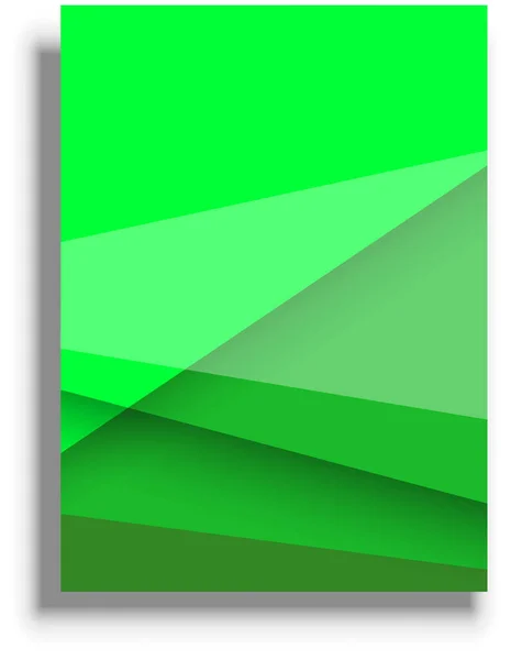 Presentation Cover Template Green Vector Background — ストックベクタ