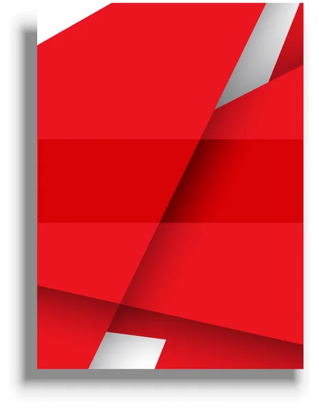 Presentation Cover Template Red Vector Background —  Vetores de Stock