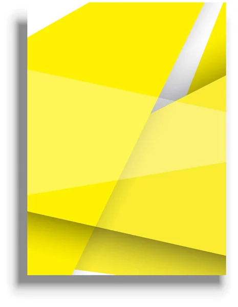 プレゼンテーションカバーテンプレート 黄色ベクトル背景 — ストックベクタ