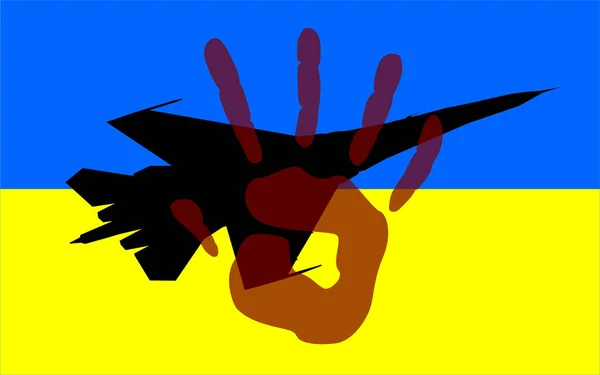 Zastavit Válku Ukrajině Konceptuální Vektorové Ilustrace — Stockový vektor