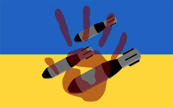 Stop Wojny Ukrainie Konceptualny Wektor Ilustracji — Wektor stockowy