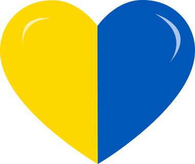 Kalp vektör simgesi, Ukrayna kavramını temsil ediyor