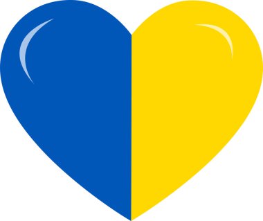 Kalp vektör simgesi, Ukrayna kavramını temsil ediyor