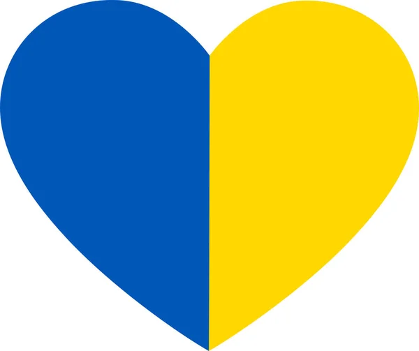 Icono Del Vector Del Corazón Representan Concepto Ucrania — Archivo Imágenes Vectoriales