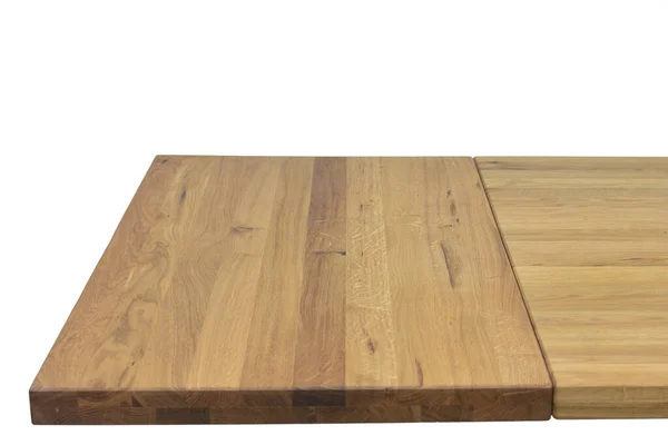 Wooden Dinner Table Surface Natural Wood Furniture Close View Isolated — Stock Photo, Image