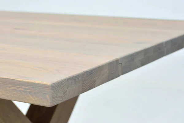 Fából Készült Asztal Felülete Természetes Bútorok Közeli Kilátás Háttér Tömör — Stock Fotó