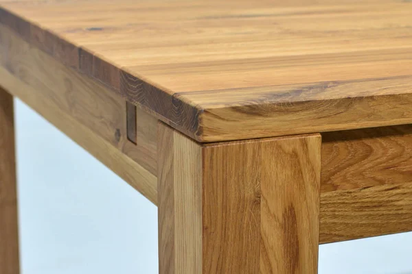 Fából Készült Asztal Felülete Természetes Bútorok Közeli Kilátás Elszigetelt Szilárd — Stock Fotó