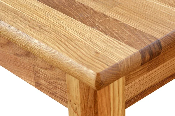 Holztischoberfläche Naturholzmöbel Aus Nächster Nähe Tischplatte Und Beine Aus Massivem — Stockfoto