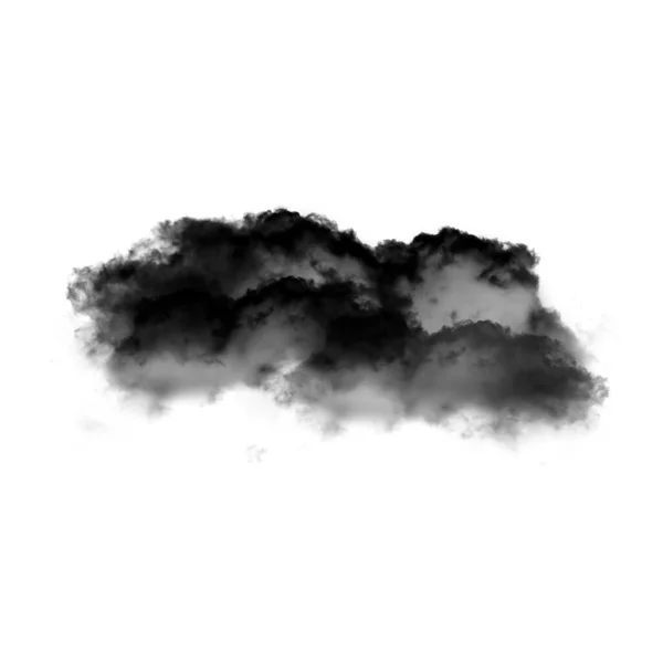 Czarna Chmura Odizolowana Nad Białym Tłem Ilustracja Naturalny Kształt Chmury — Zdjęcie stockowe