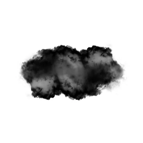 Μαύρο Σύννεφο Απομονώνονται Λευκό Φόντο Εικόνα Φυσικό Σύννεφο Καπνού Σχήμα — Φωτογραφία Αρχείου