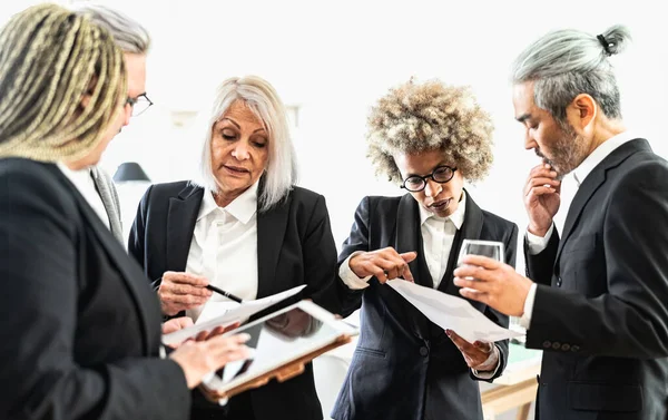 Multiracial Business Team Working Together Modern Office Entrepreneurship Concept — Stock fotografie