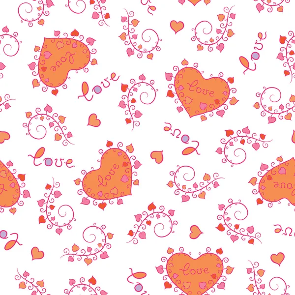 Saint Valentin Love & Hearts motif — Image vectorielle