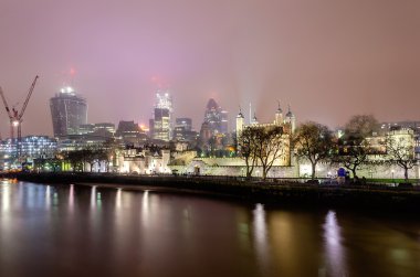 Londra şehir manzarası, gece