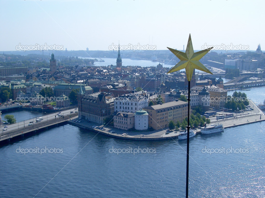 Aerial view of Gamla Stan, Stockholm, Sweden