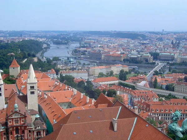 Panoramic view of Prague and city bridges, Czech Republic — Stock Photo, Image