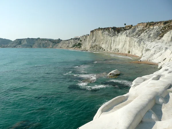 Скелястих круч білий названий сходові турки, Сицилія, Італія — стокове фото