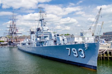 USS boston Harbor cassin genç savaş gemisi