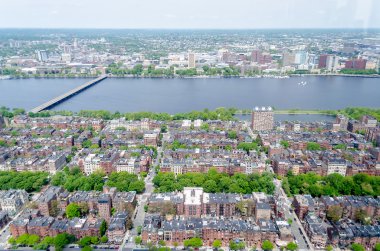 beacon hill bölgesinde, boston, ABD havadan görünümü