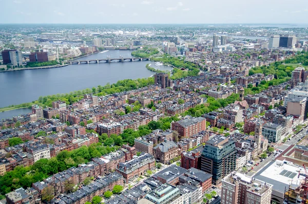 Luchtfoto van de beacon hill district, boston, Verenigde Staten — Stockfoto