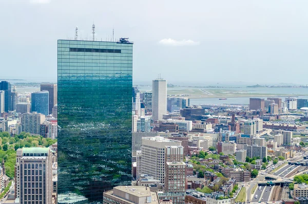 Letecký pohled na John Hancock Tower a centrální Boston, Usa — Stock fotografie