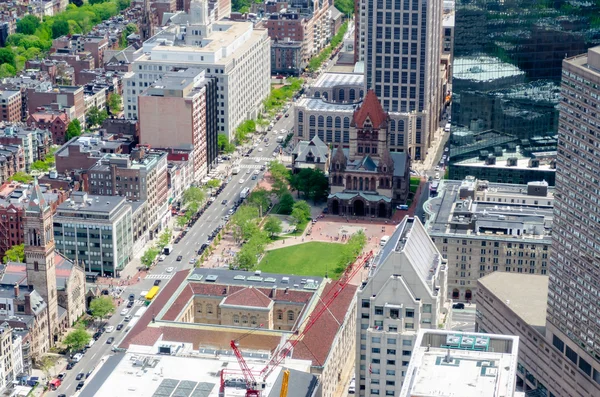 Luchtfoto van copley square, boston — Stockfoto